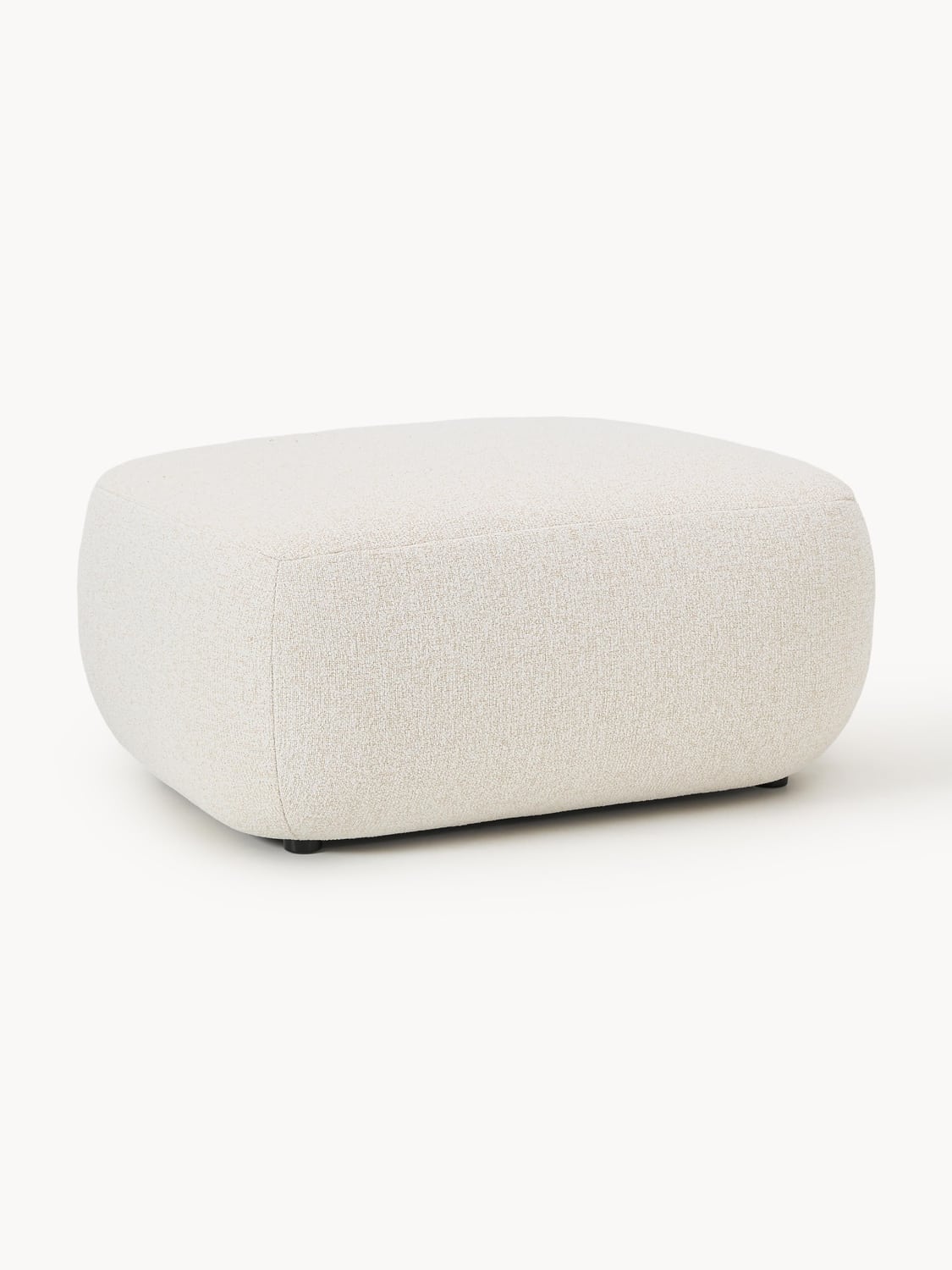 Sofia Bouclé Ottoman — Light Grey