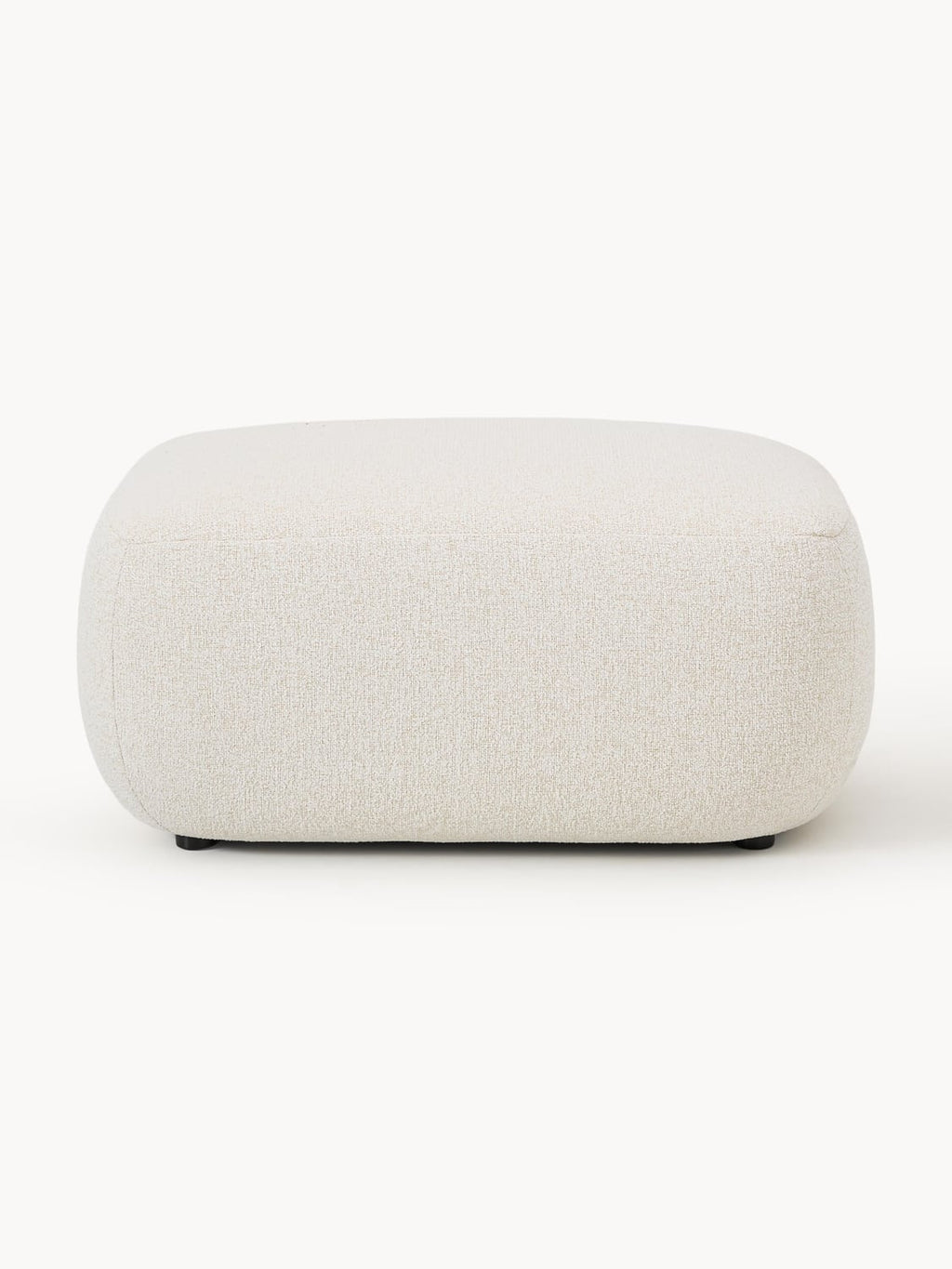 Sofia Bouclé Ottoman — Light Grey