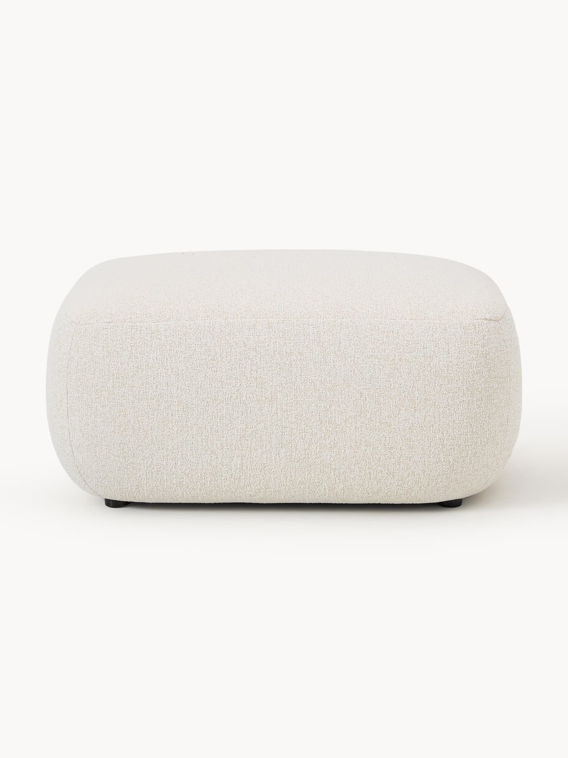 Sofia Bouclé Ottoman — Light Grey