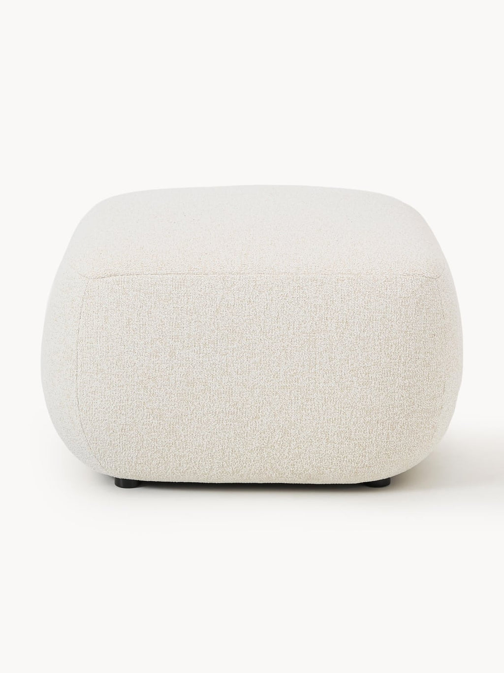 Sofia Bouclé Ottoman — Light Grey