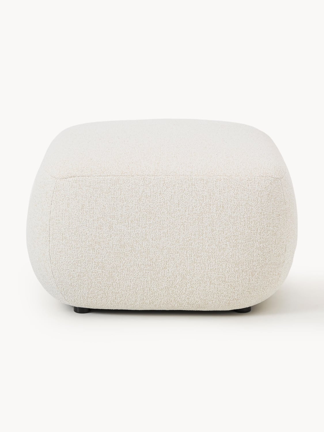 Sofia Bouclé Ottoman — Light Grey