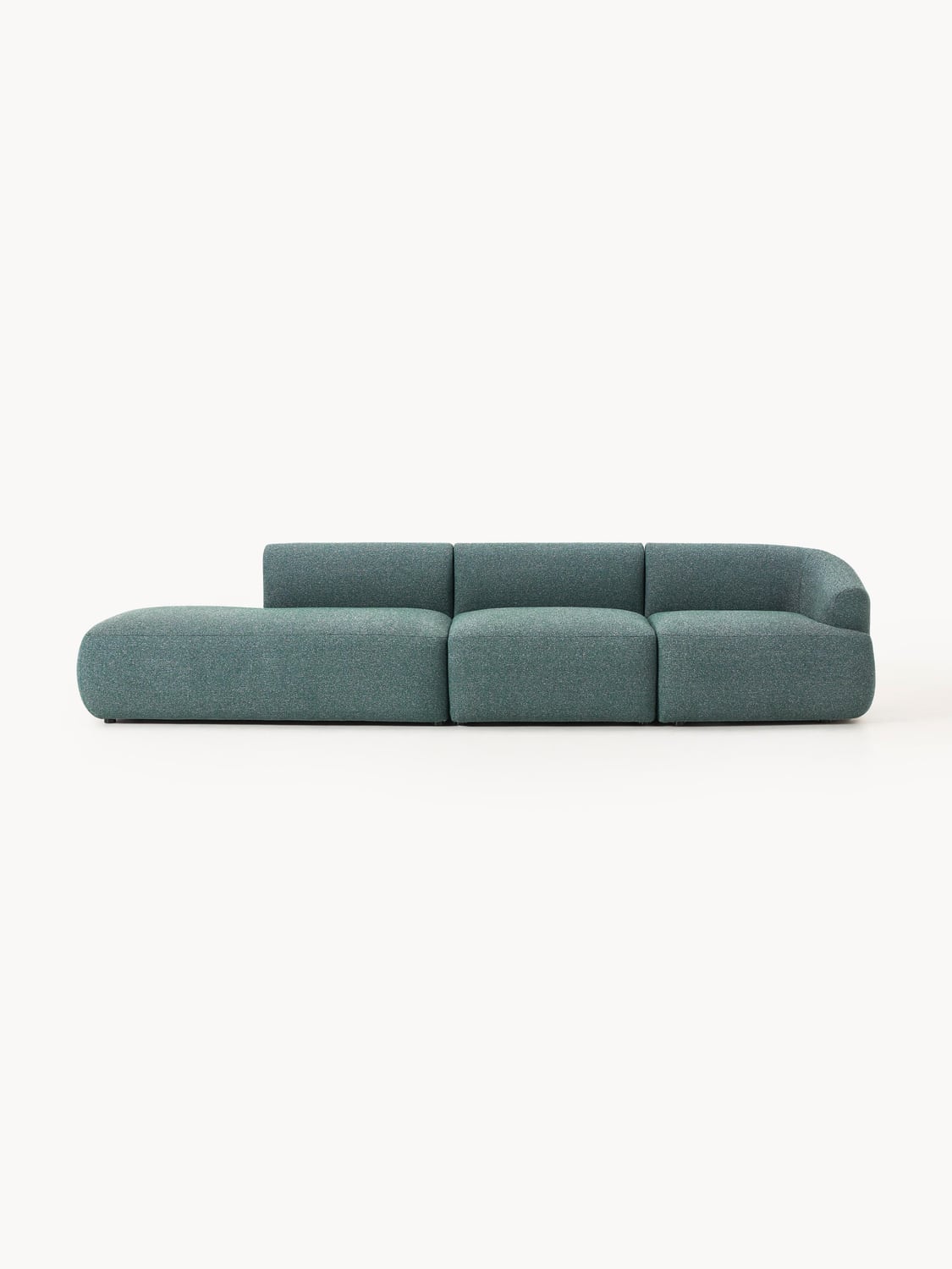 Sofia Modular Bouclé-Chaise (2-seater) — Teal