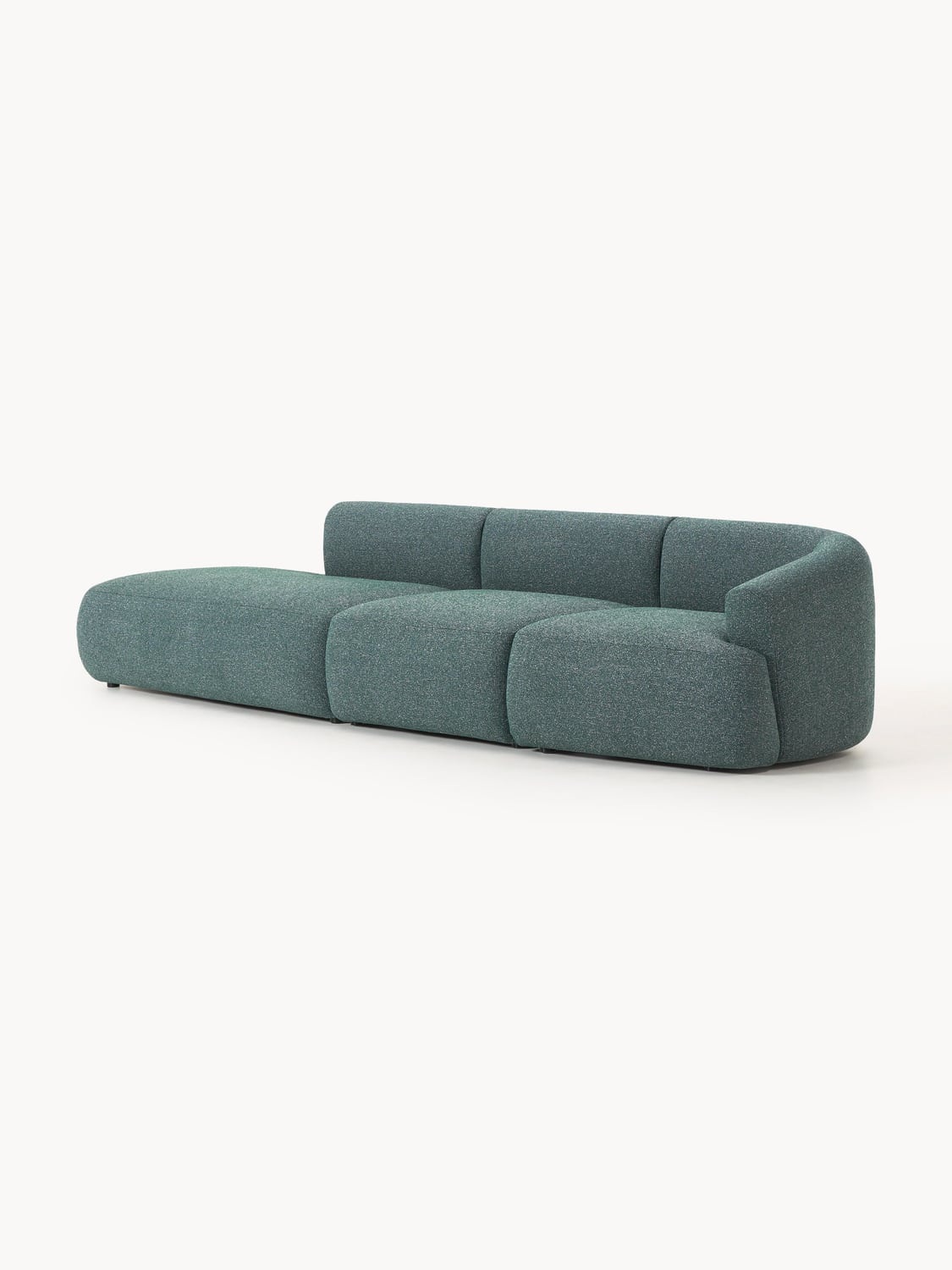 Sofia Modular Bouclé-Chaise (2-seater) — Teal