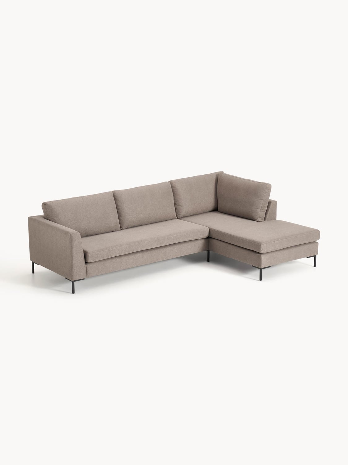 Luna Corner Sofa — Warm Grey