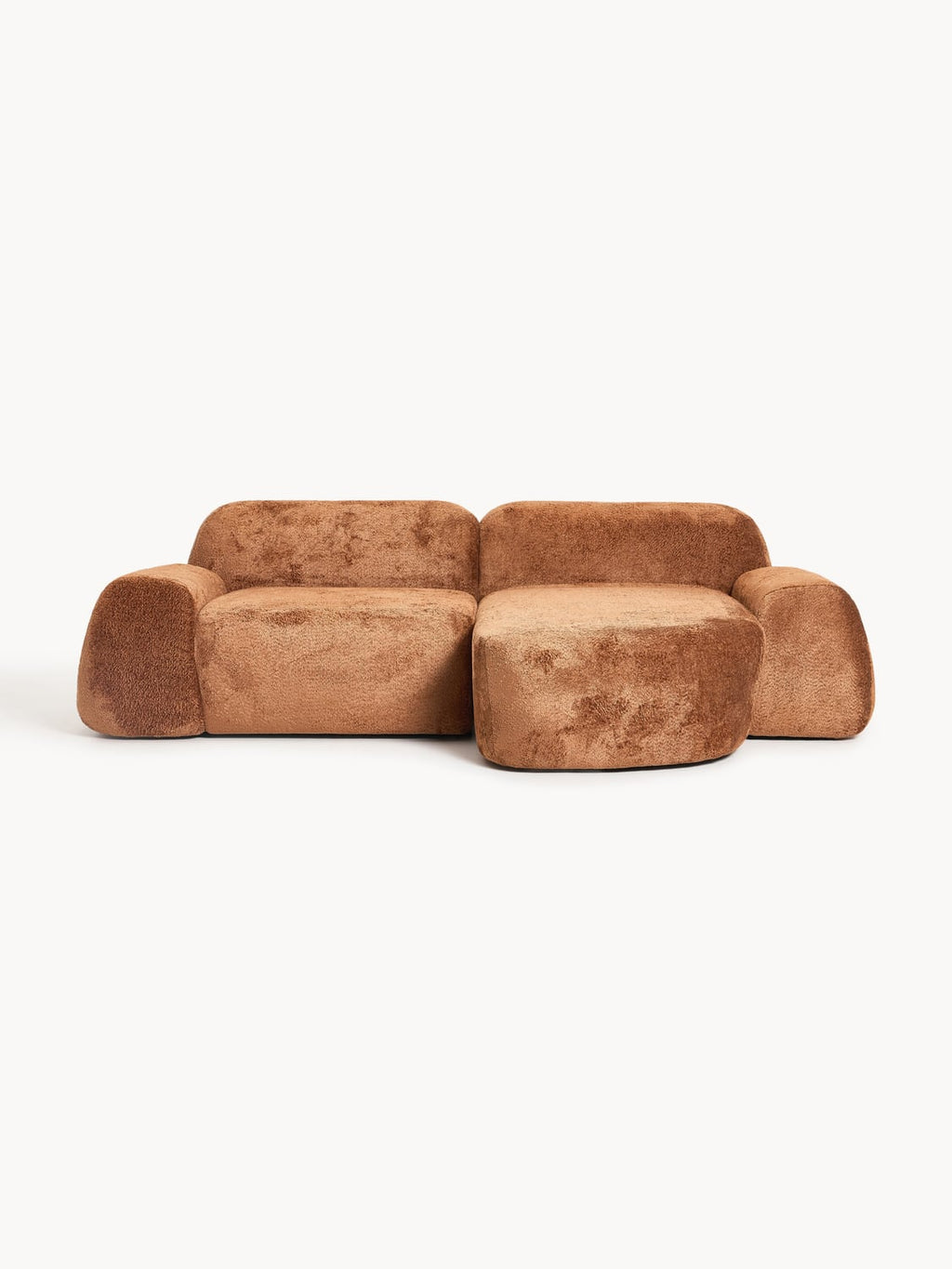 Wolke Modular Teddy Bouclé Corner Sofa (3-seater) — Camel