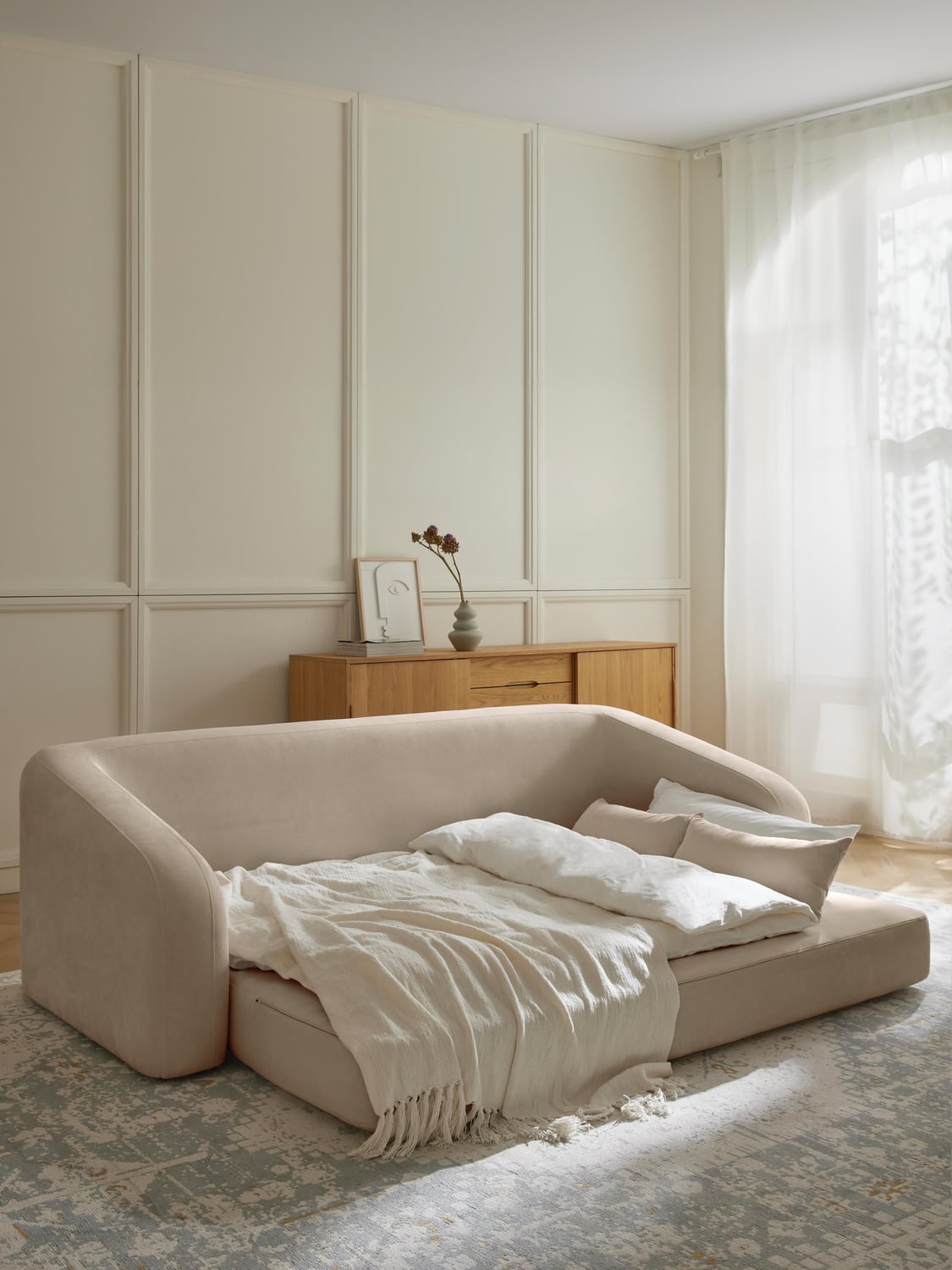 Eliot Sofa Bed (3-seater) — Sand