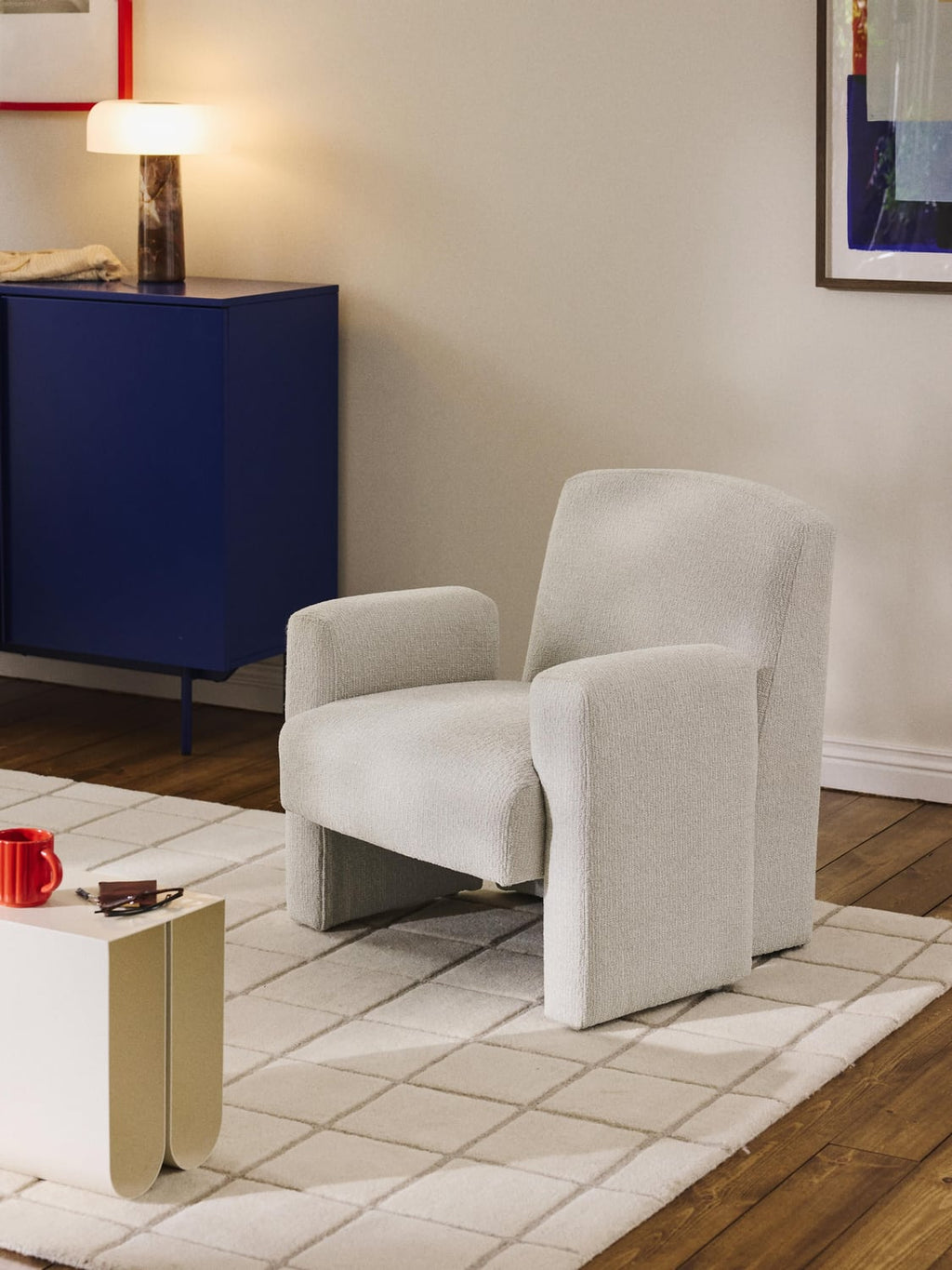 Aven Bouclé Lounge Chair — Oatmeal