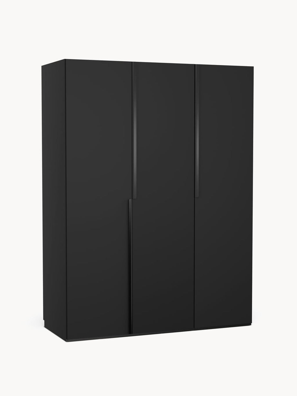 Leon Modular Hinged-Door Wardrobe, 150 cm Width, in various sizes — Charcoal