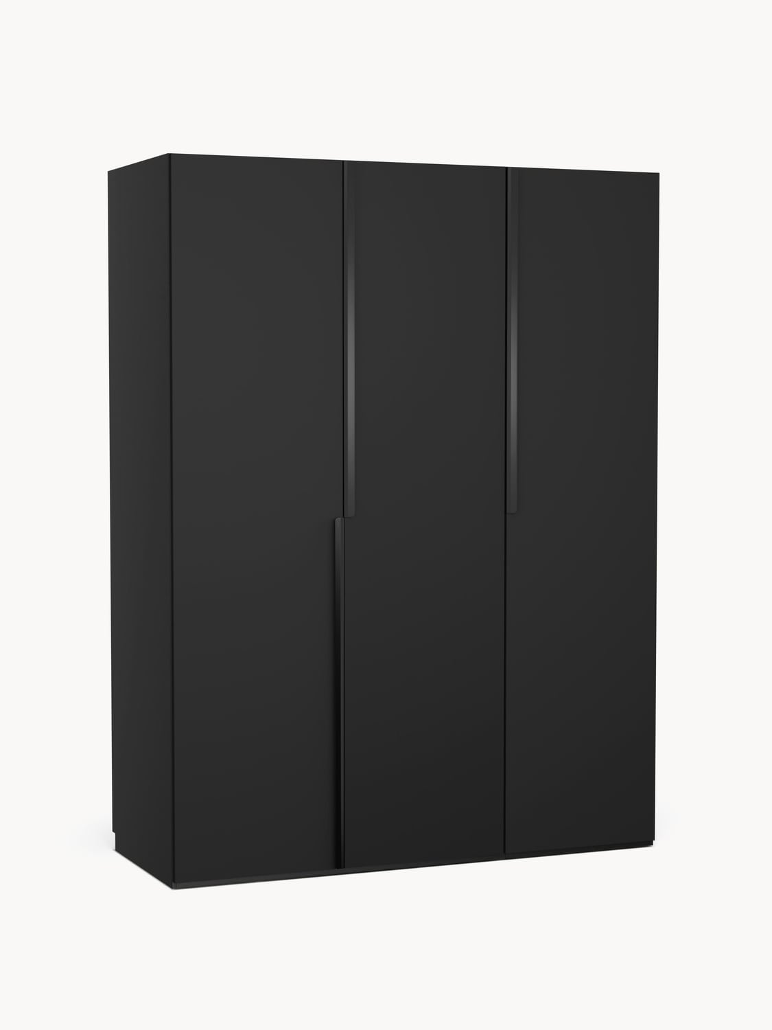Leon Modular Hinged-Door Wardrobe, 150 cm Width, in various sizes — Charcoal