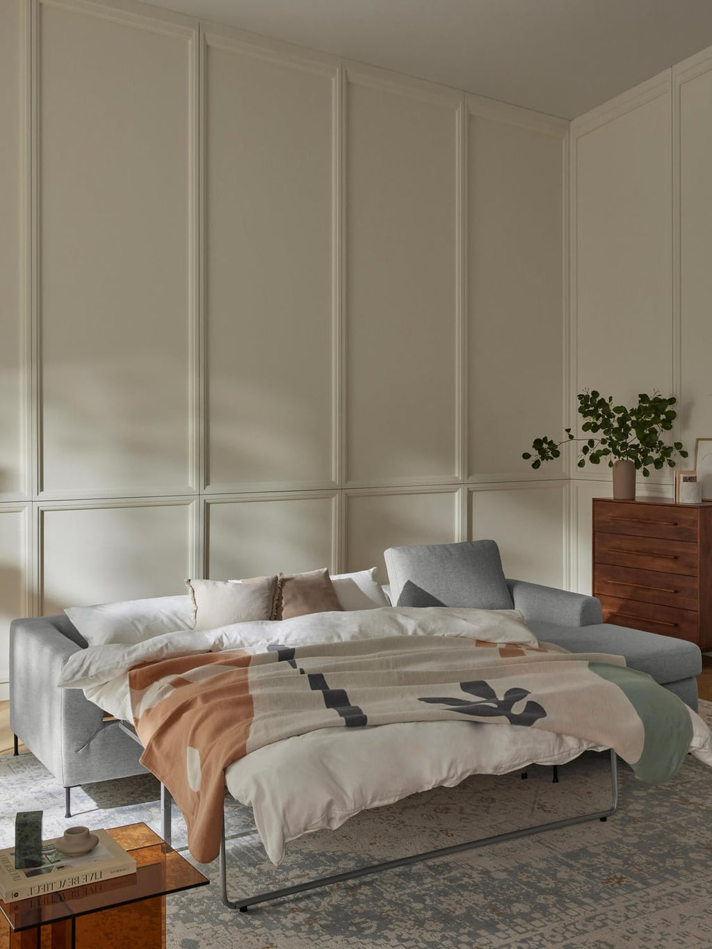 Cucita Sofa Bed (3-seater) with Mattress — Taupe