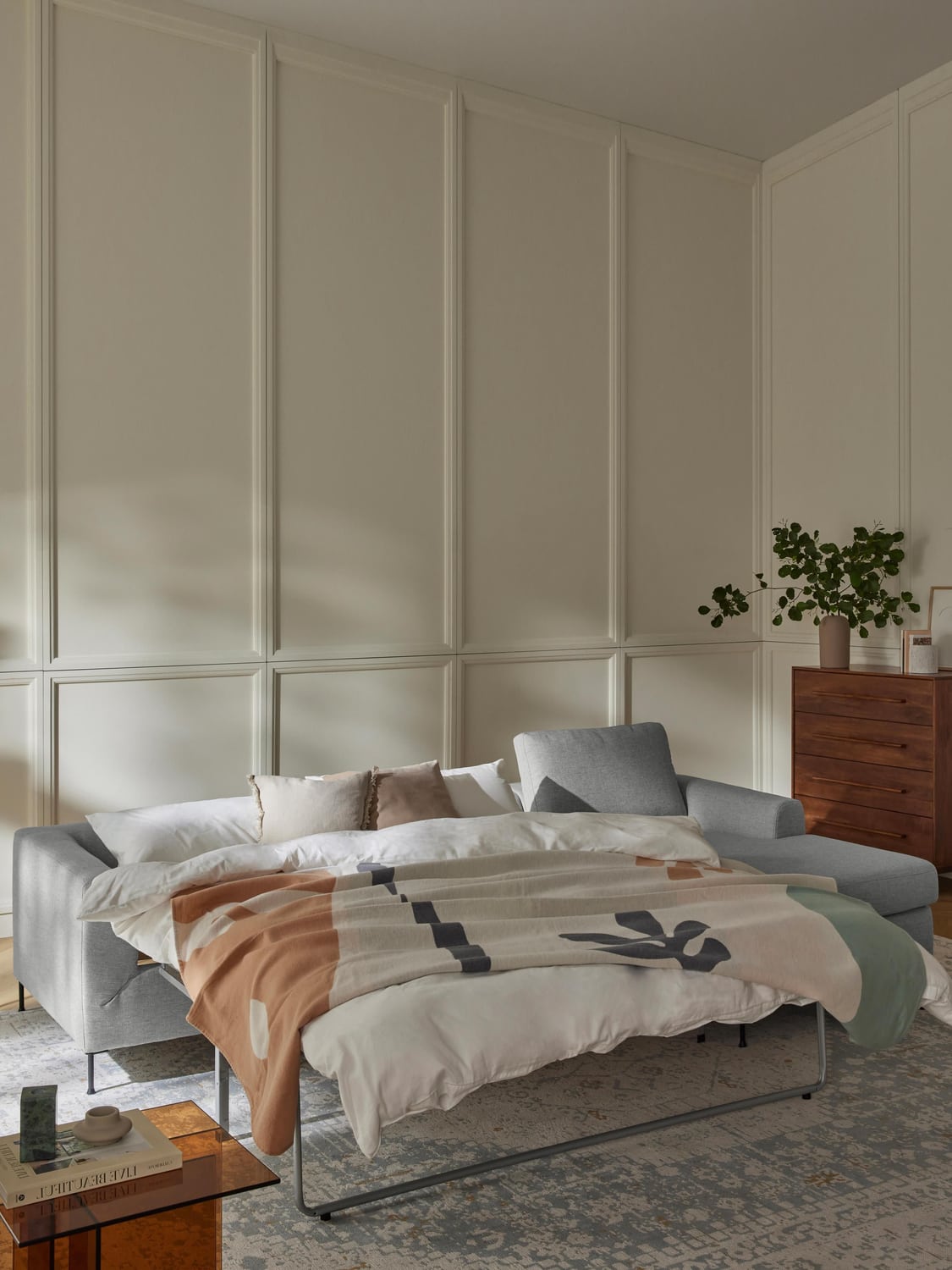 Cucita Sofa Bed (3-seater) with Mattress — Taupe