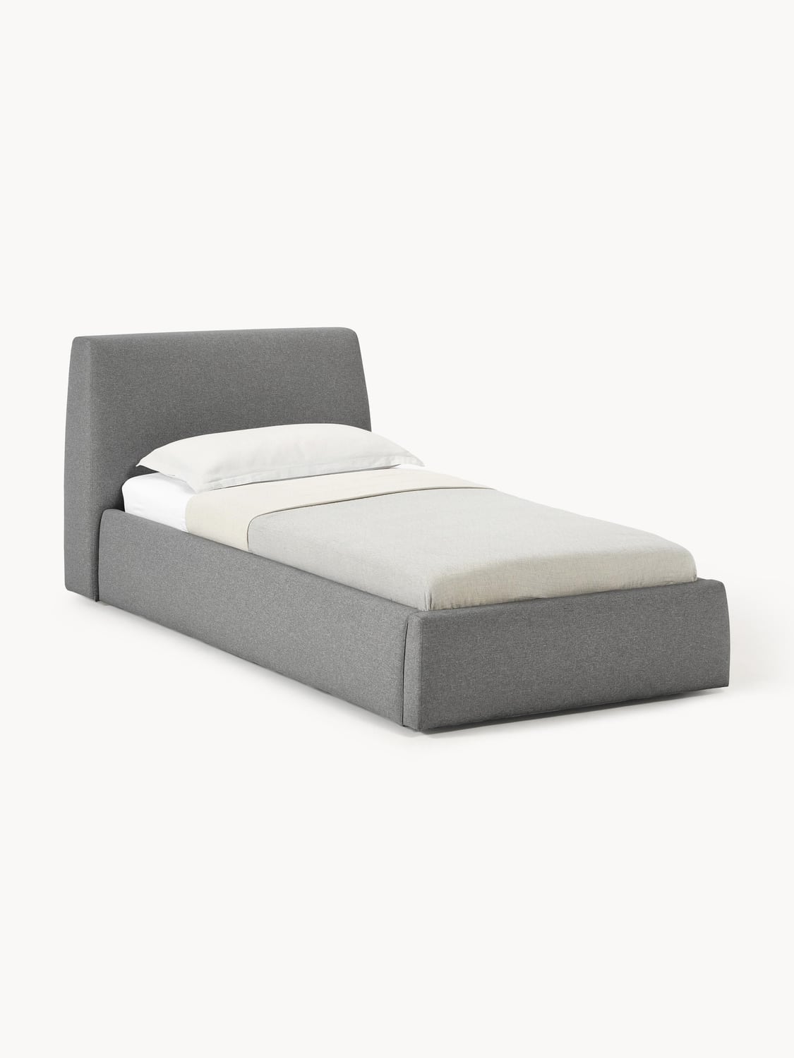 Cloud Single Bed with Storage — Sage
