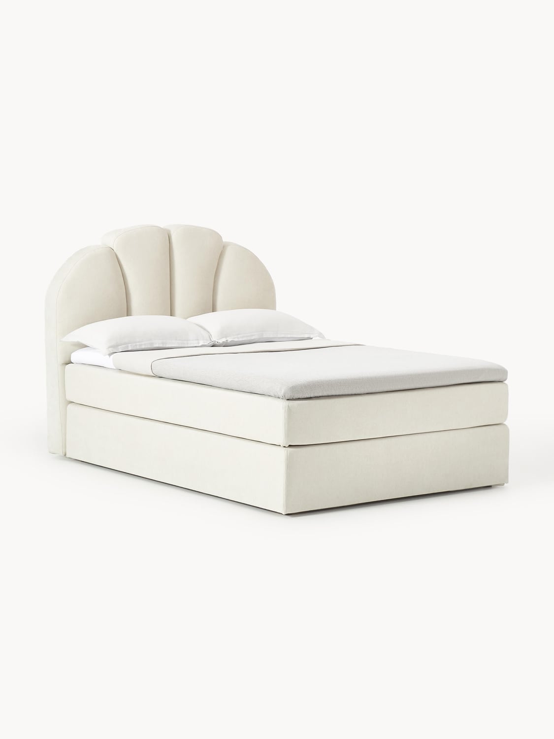 Romia Box-Spring Bed — Off-White