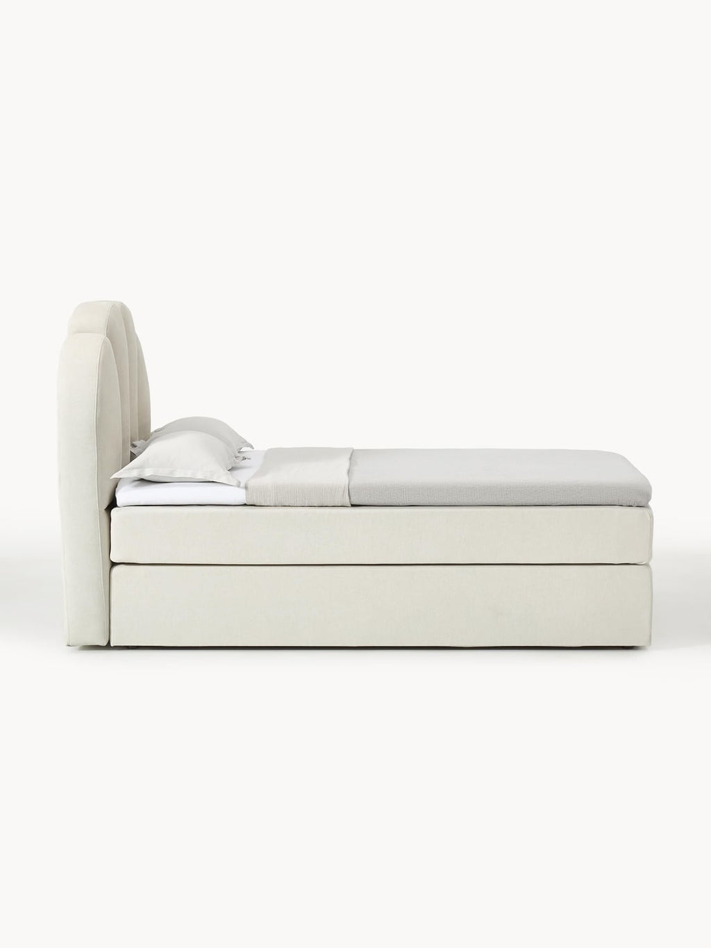Romia Box-Spring Bed — Off-White