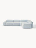 Wolke Modular Bouclé Corner Sofa (4-seater) — Light Grey