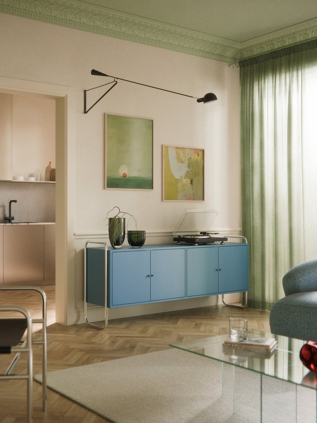 Robyn Metal-Sideboard — Grey