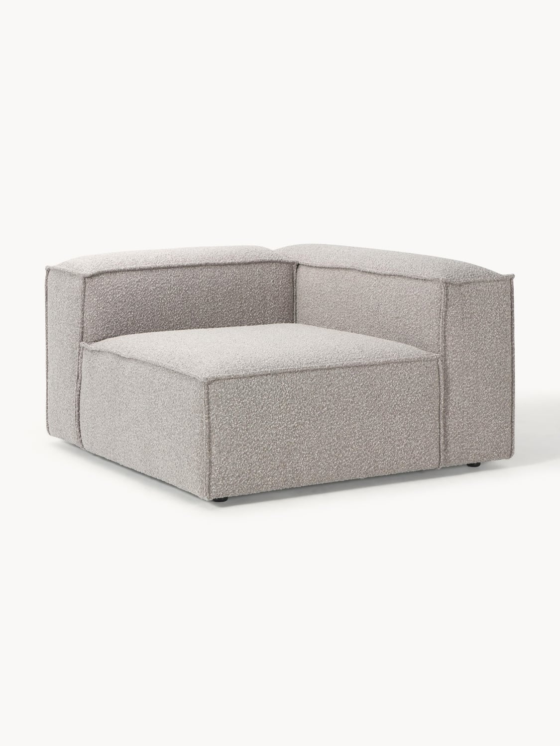 Lennon Corner Module in Bouclé — Grey