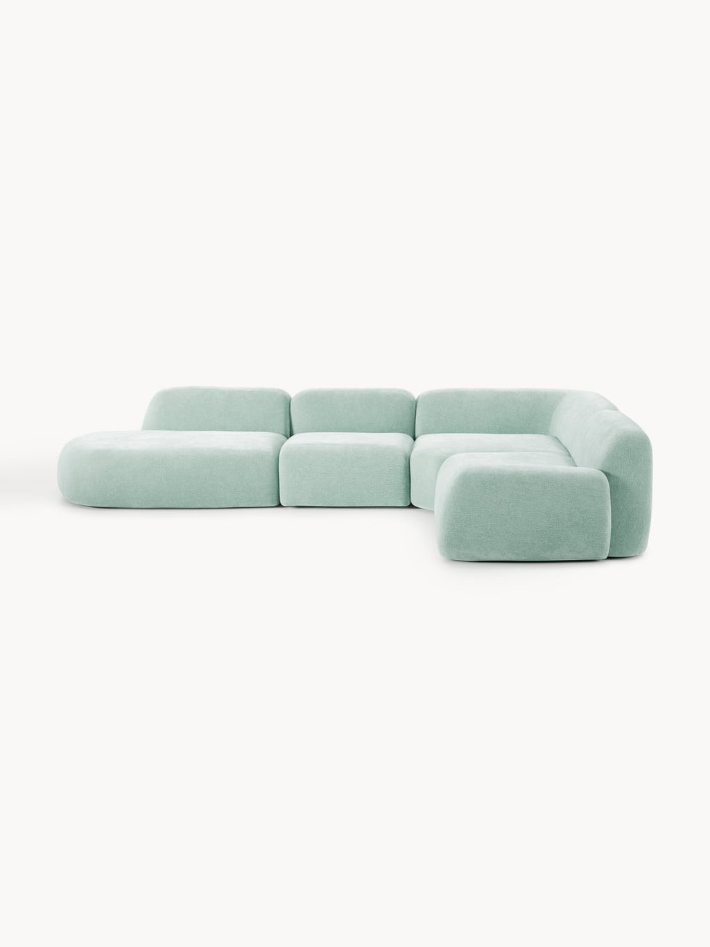 Wolke Modular XL Corner Sofa with Chaise Longue — Pearl Grey