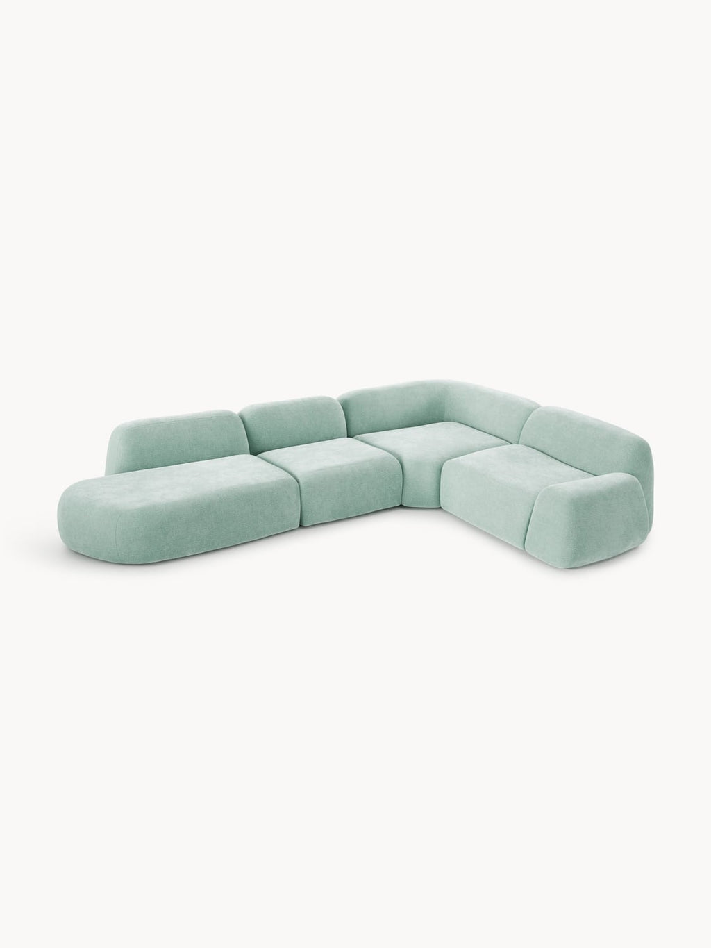 Wolke Modular XL Corner Sofa with Chaise Longue — Pearl Grey