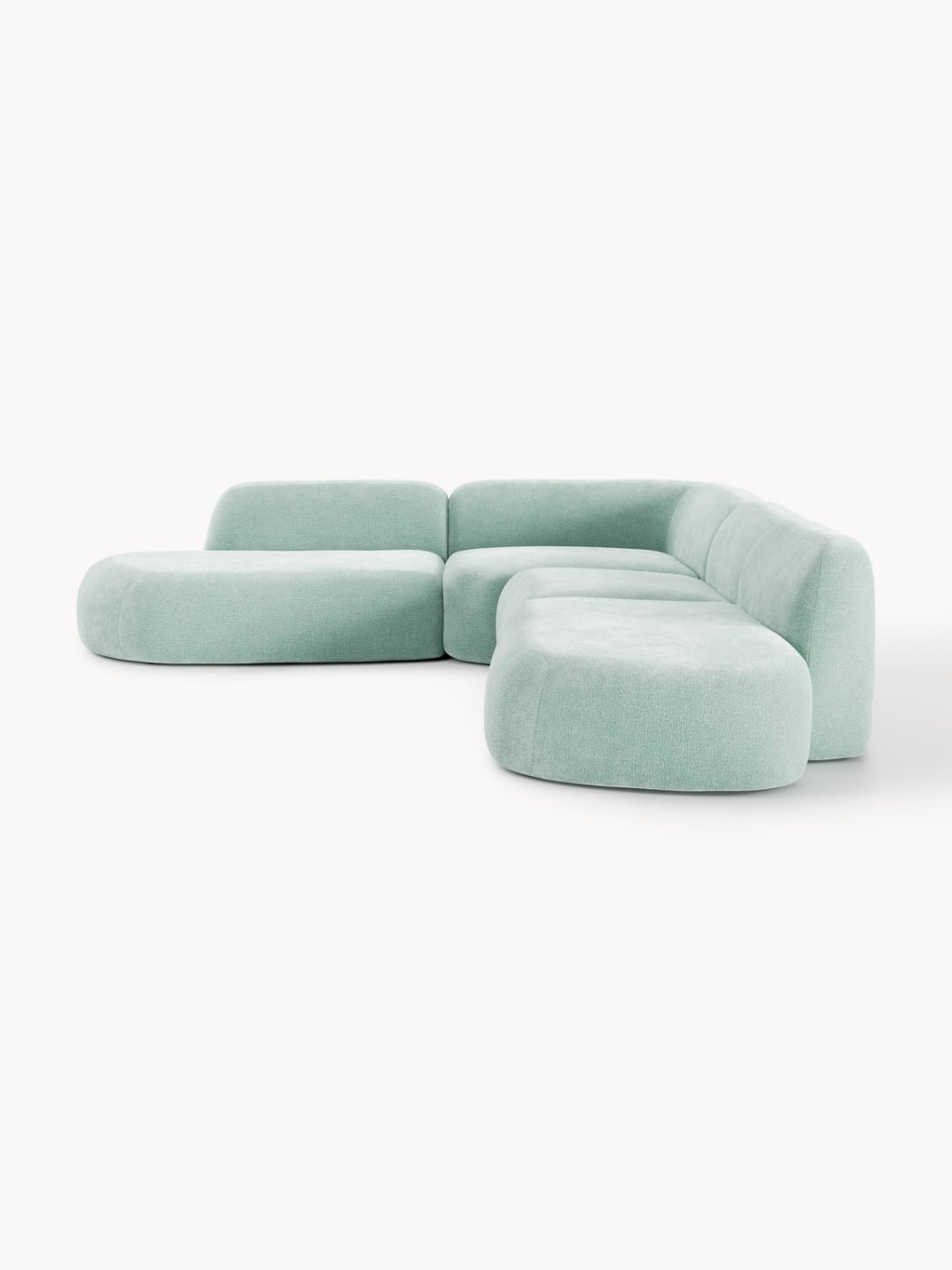 Wolke Modular XL Corner Sofa with Chaise Longue — Mist Grey