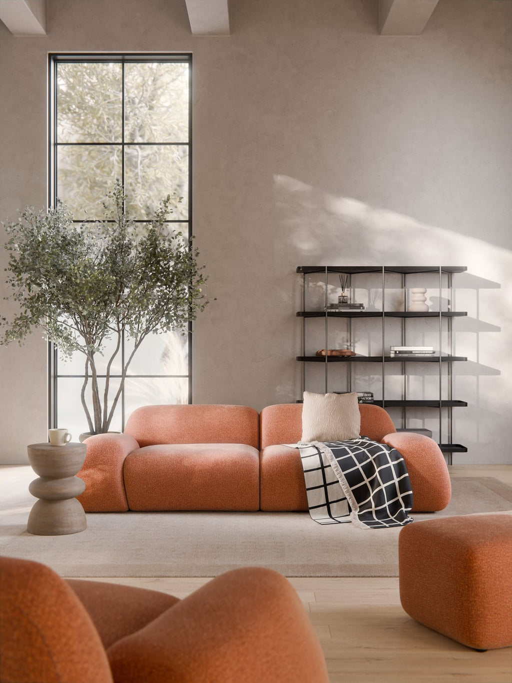 Wolke Modular Sofa (3-seater) — Camel