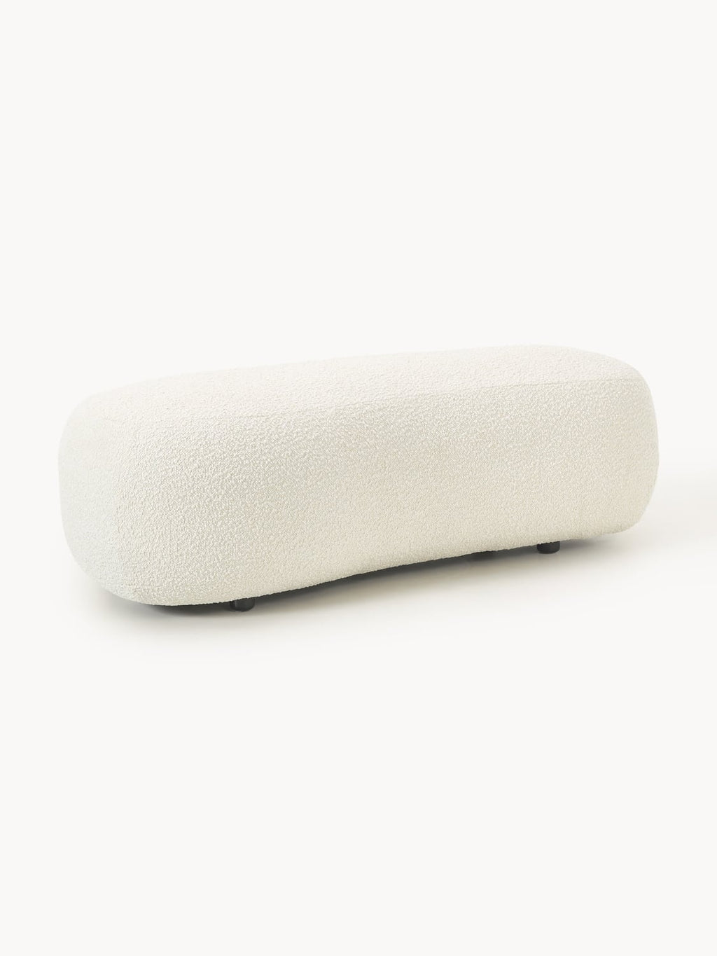Alba XL Sofa Ottoman in Bouclé — Light Grey