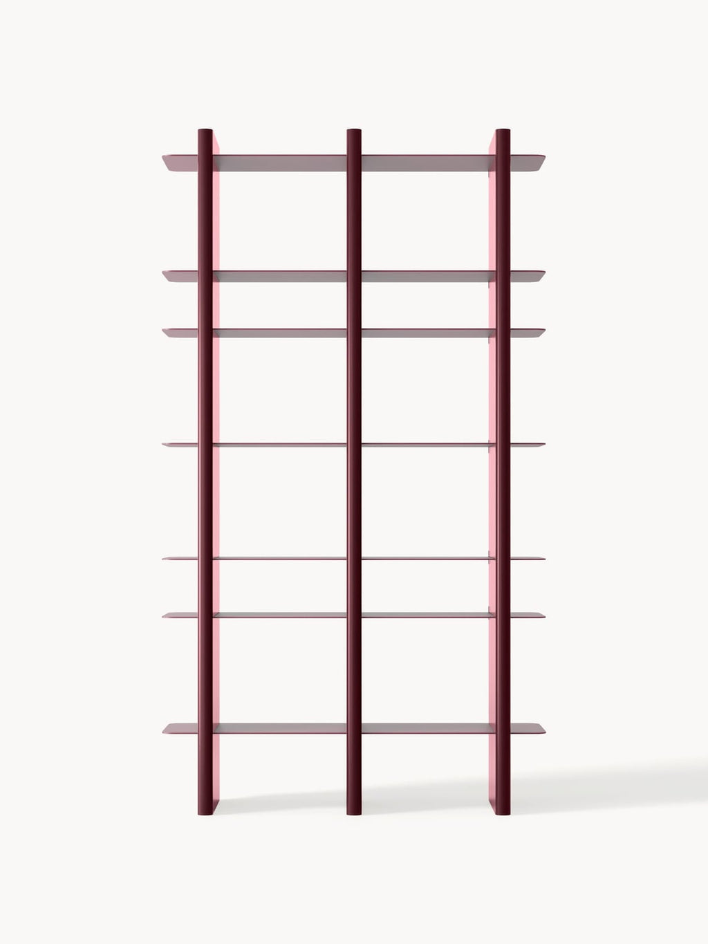 Rami Tall Shelving Unit with Metal Elements — Chocolate