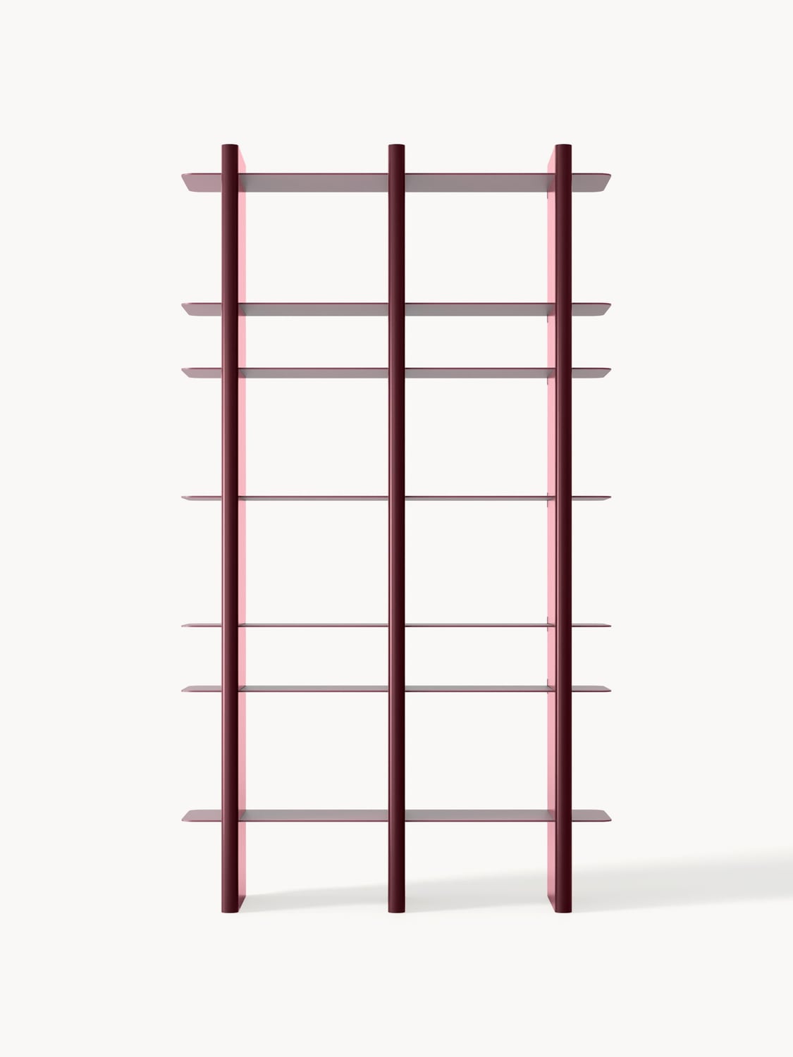 Rami Tall Shelving Unit with Metal Elements — Chocolate