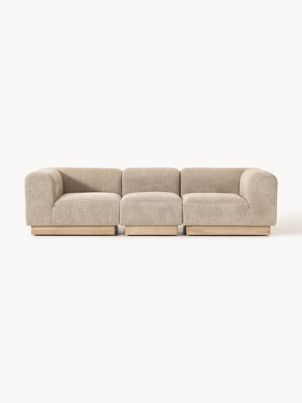 Natalie Modular Sofa (3-seater) in Teddy Bouclé — Sand