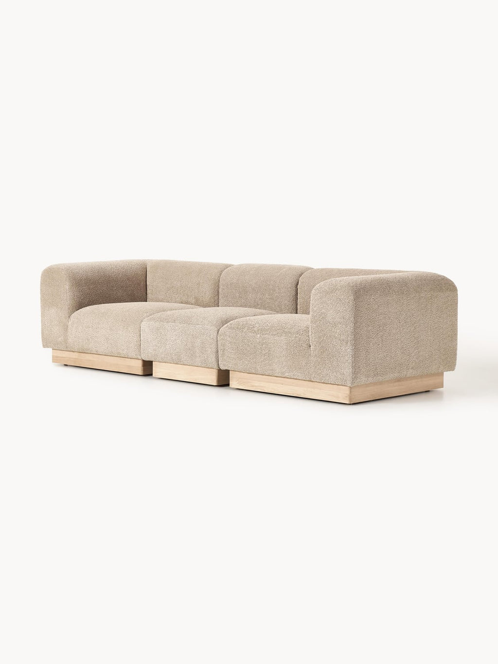 Natalie Modular Sofa (3-seater) in Teddy Bouclé — Sand