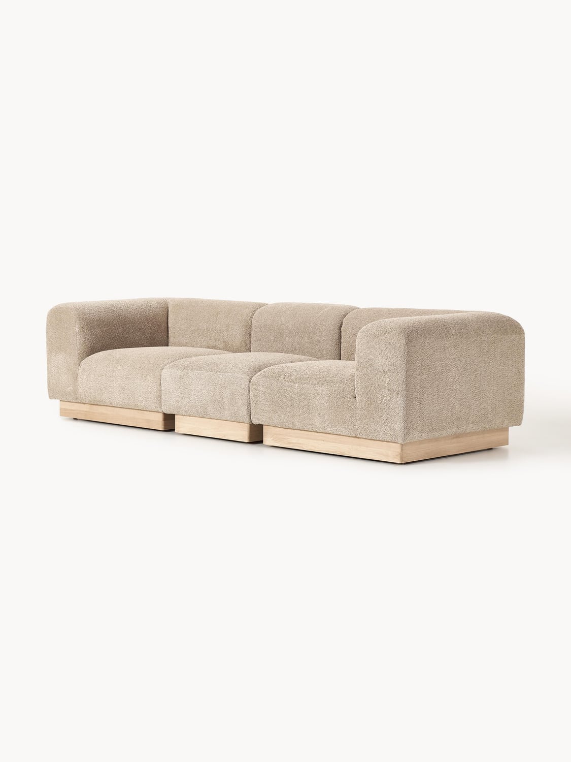 Natalie Modular Sofa (3-seater) in Teddy Bouclé — Sand