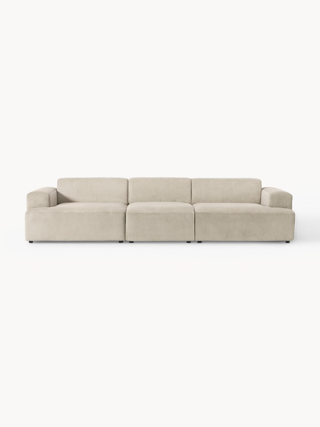 Melva Corduroy-Sofa (4-seater) — Oatmeal