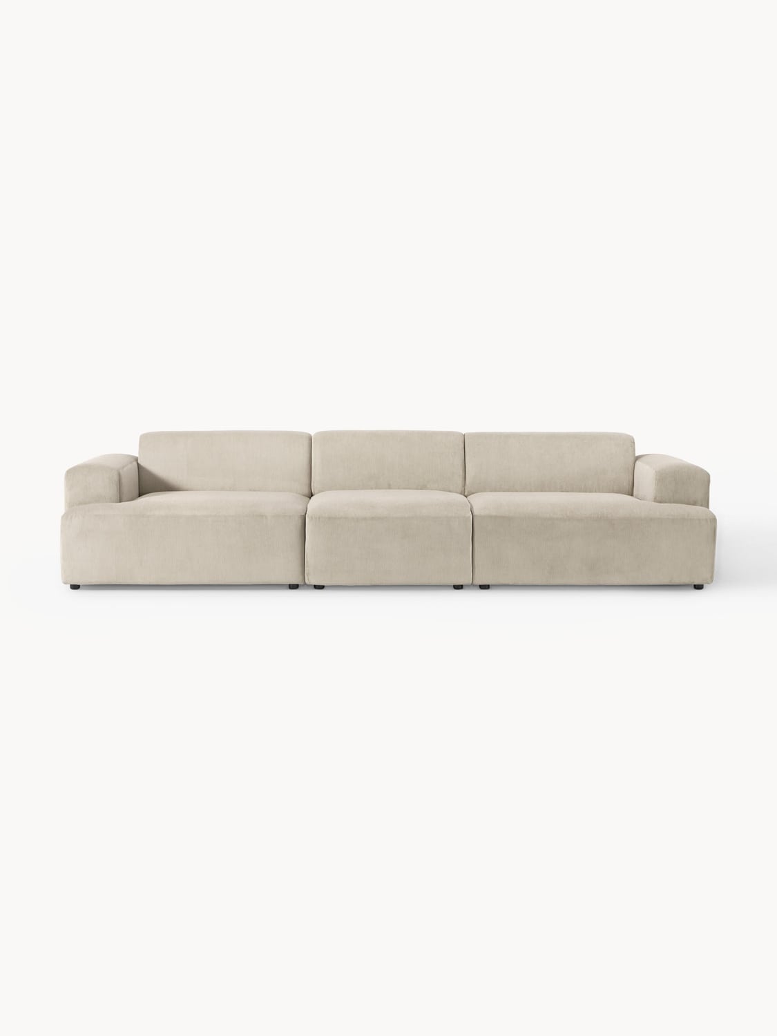 Melva Corduroy-Sofa (4-seater) — Oatmeal