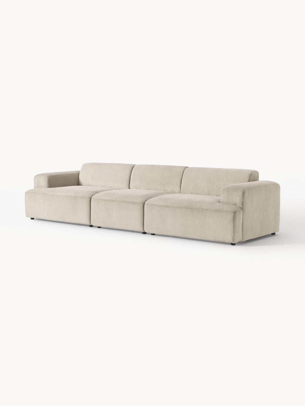 Melva Corduroy-Sofa (4-seater) — Oatmeal