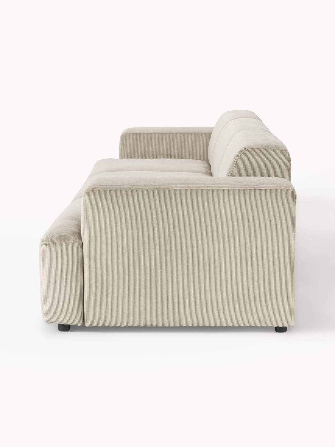 Melva Corduroy-Sofa (4-seater) — Oatmeal