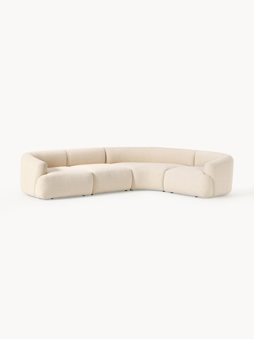 Sofia Modular Bouclé Corner Sofa (4-seater) — Blush