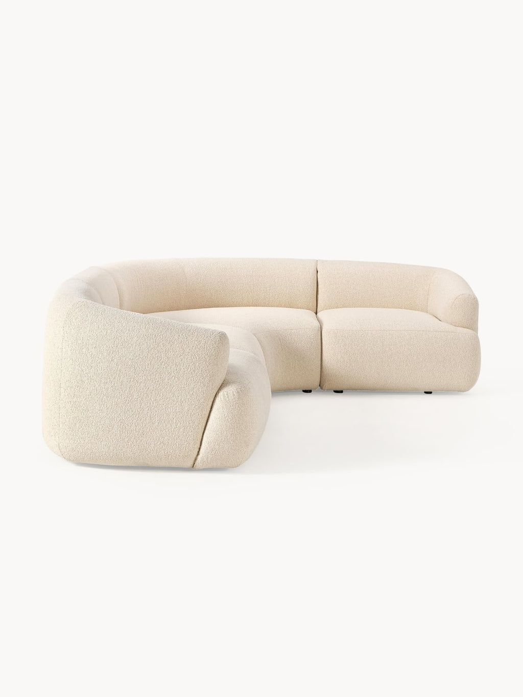 Sofia Modular Bouclé Corner Sofa (4-seater) — Blush