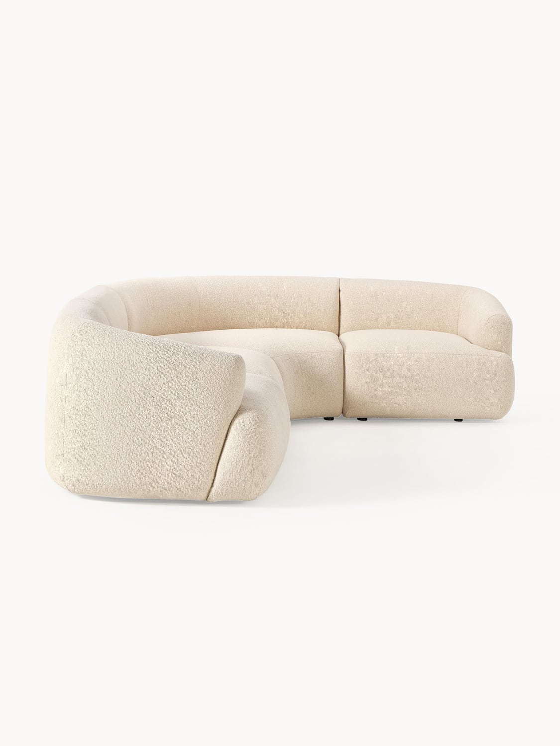 Sofia Modular Bouclé Corner Sofa (4-seater) — Blush