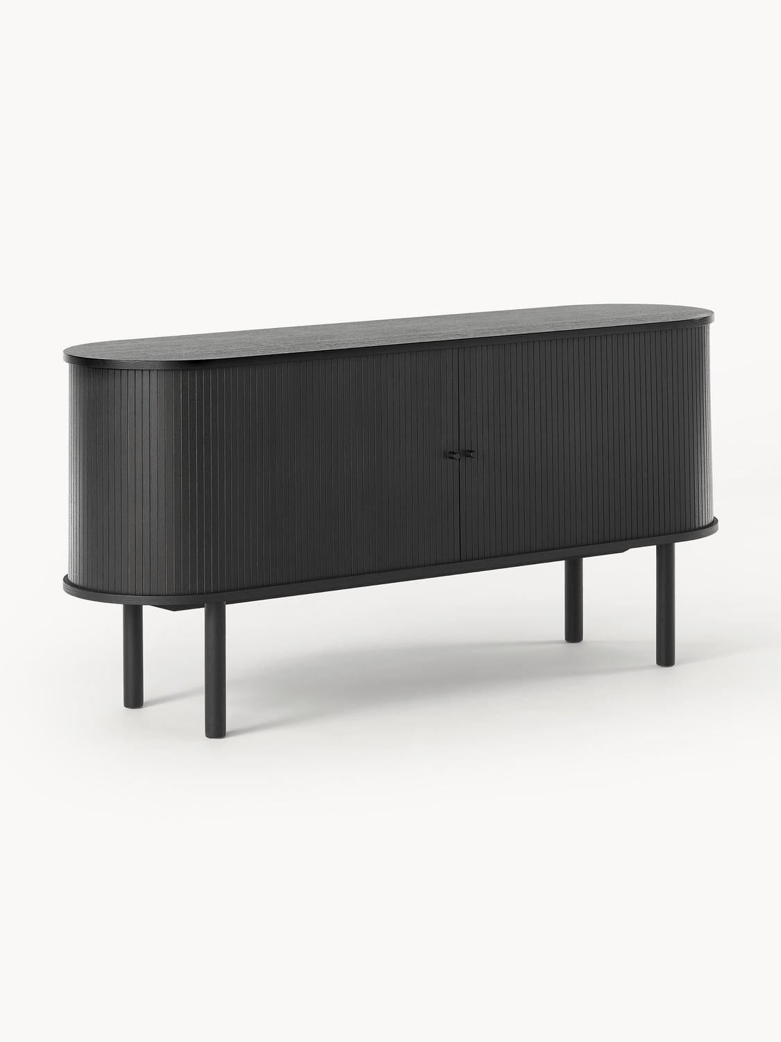 Calary Sideboard with Fluted Front — Dark Grey