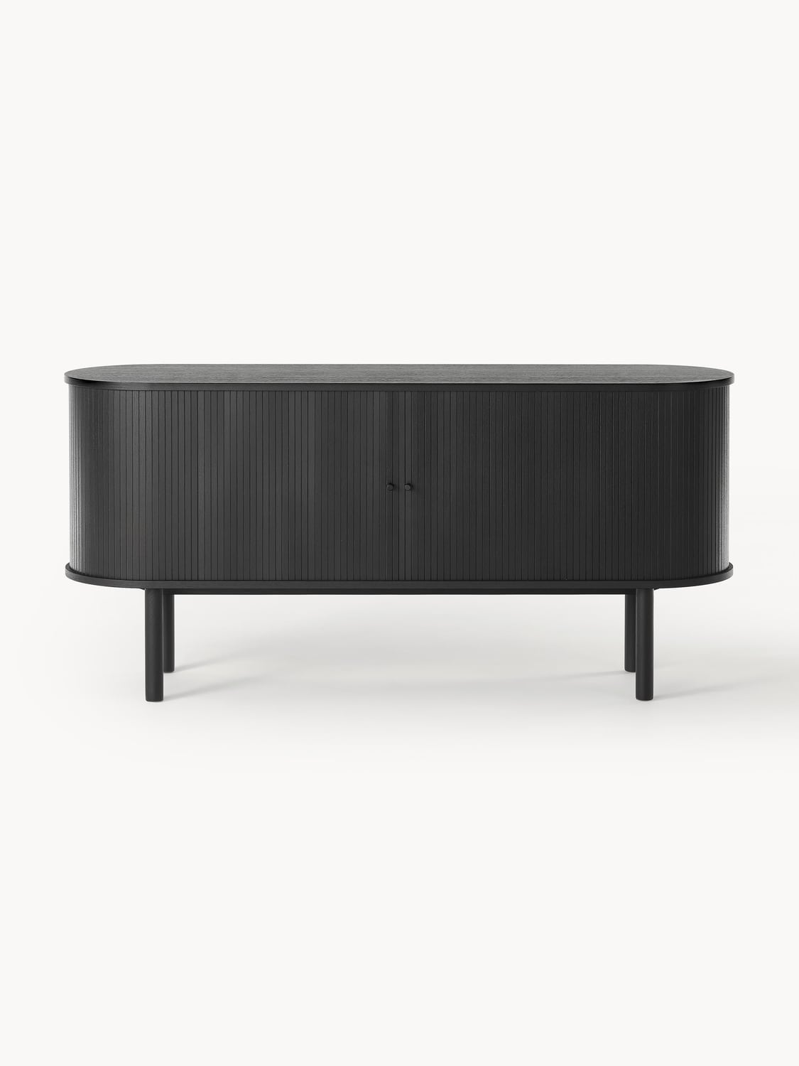 Calary Sideboard with Fluted Front — Dark Grey