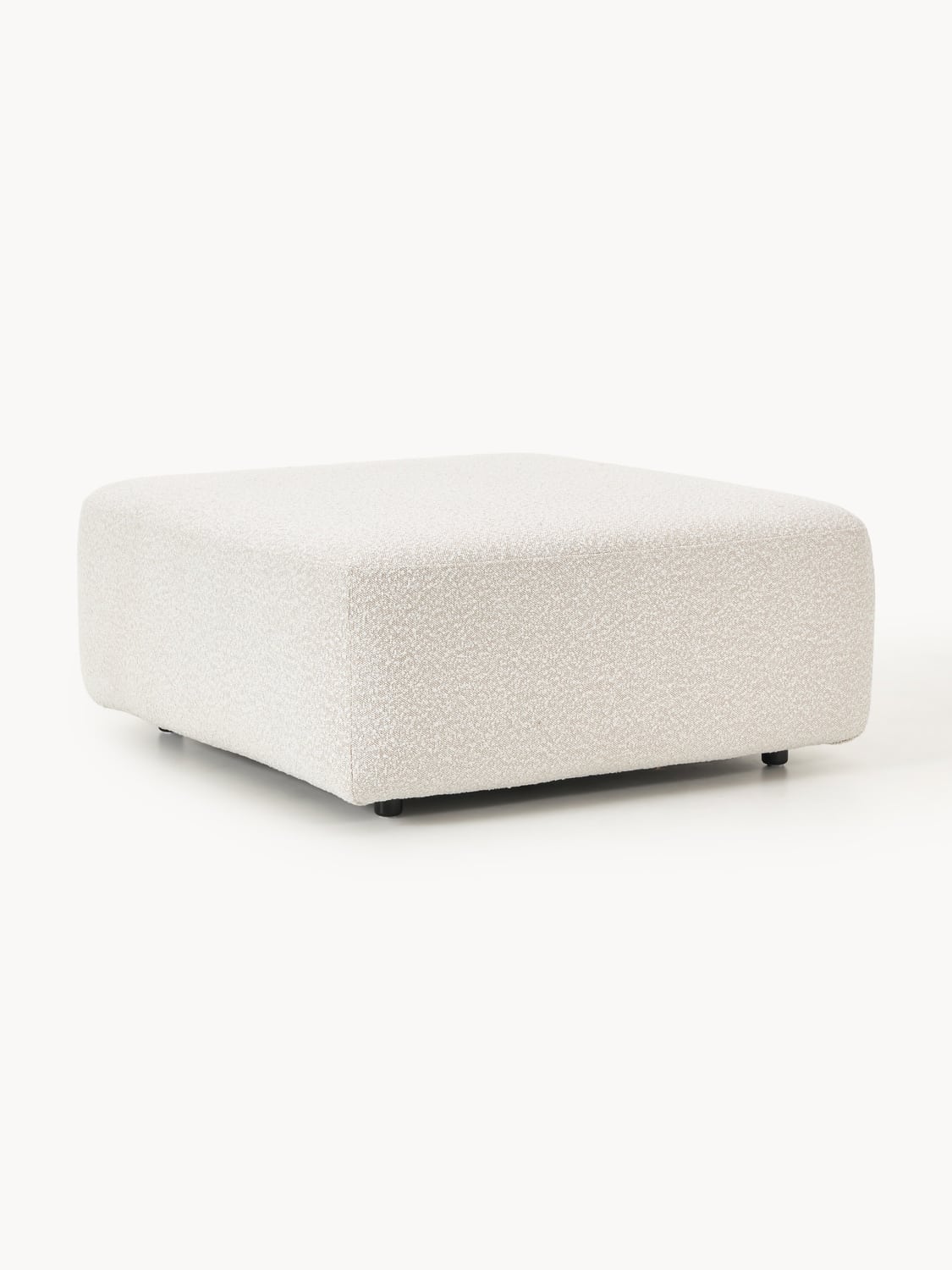 Anton Bouclé Sofa Ottoman — Light Grey