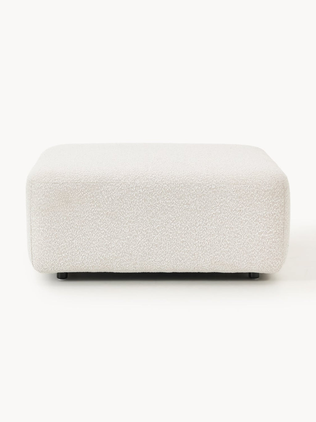Anton Bouclé Sofa Ottoman — Light Grey