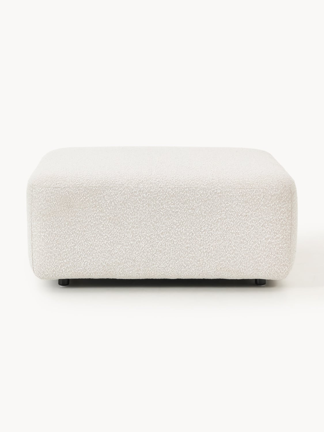 Anton Bouclé Sofa Ottoman — Light Grey
