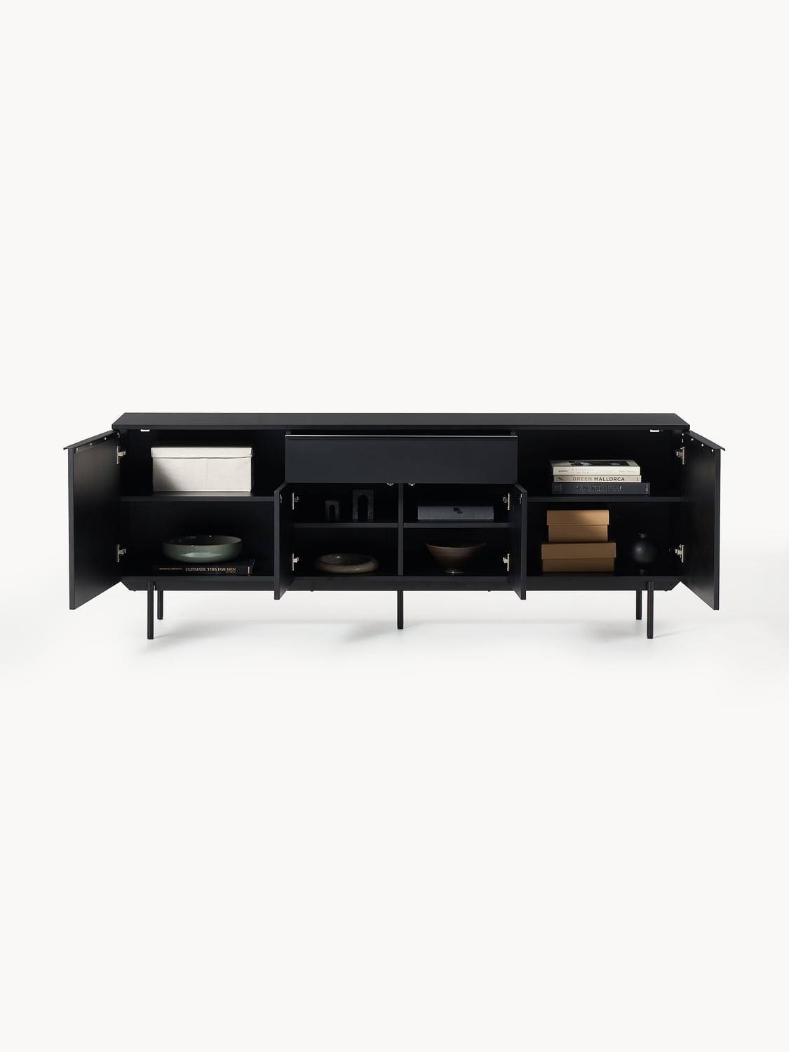 Elona Wooden Sideboard — Anthracite