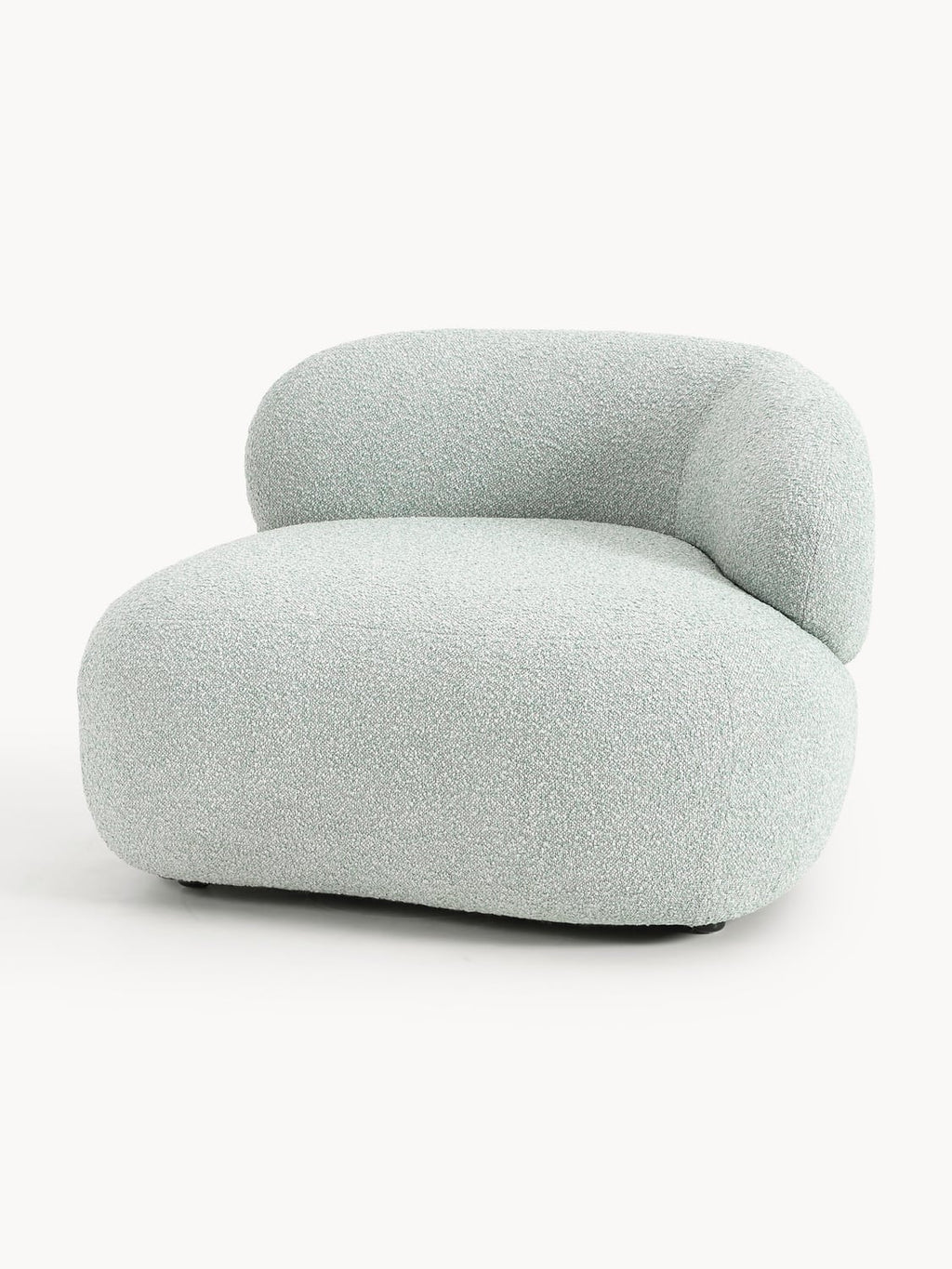 Alba Bouclé Lounge Chair — Light Grey