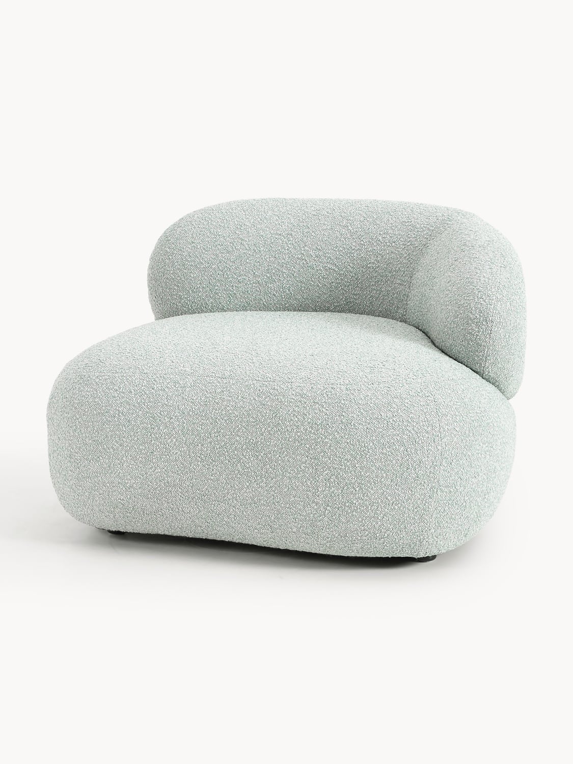 Alba Bouclé Lounge Chair — Light Grey