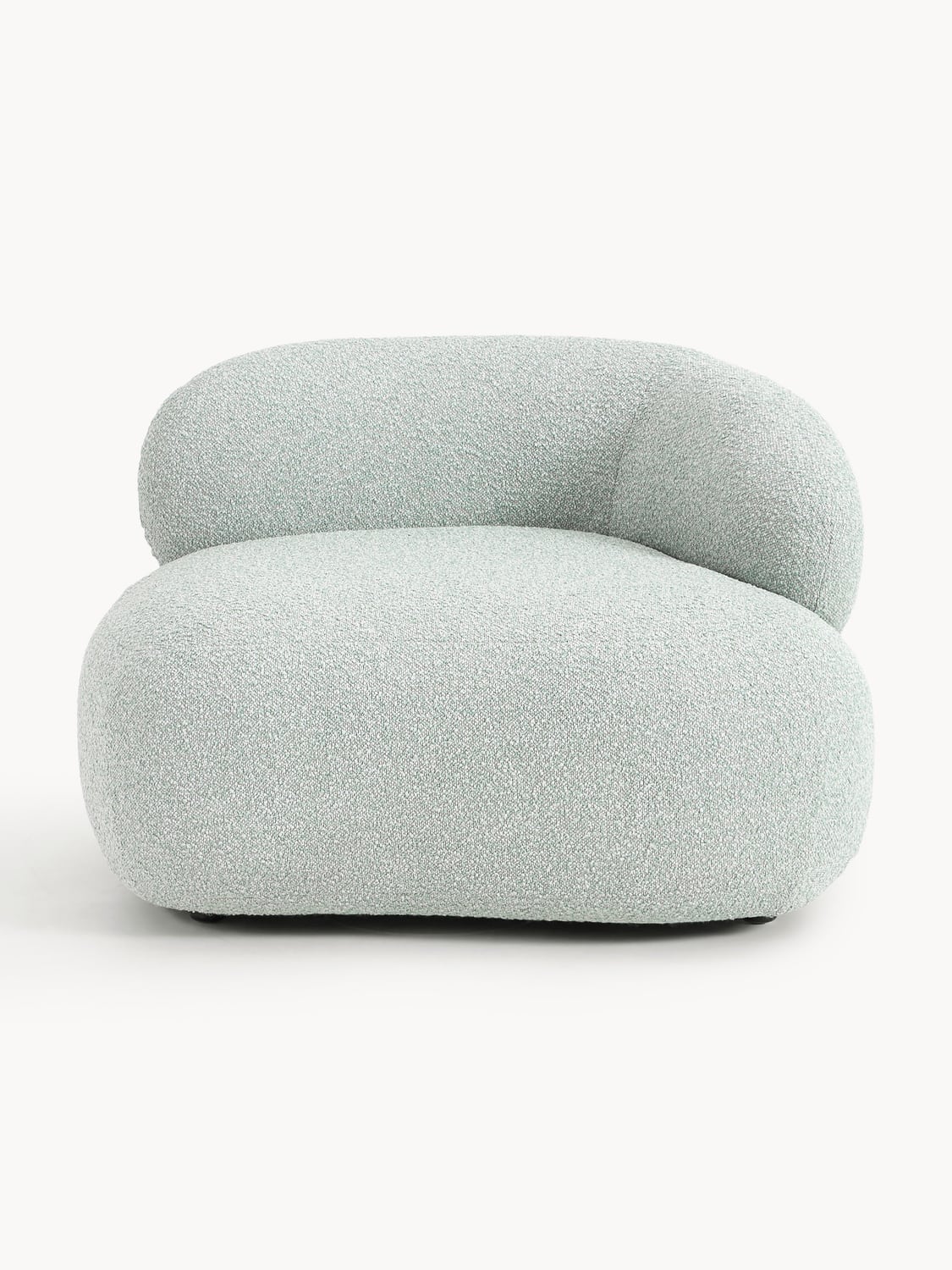 Alba Bouclé Lounge Chair — Light Grey