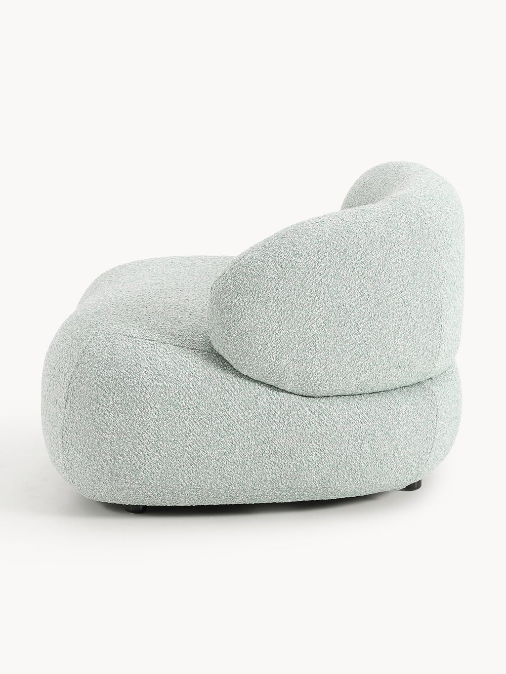 Alba Bouclé Lounge Chair — Light Grey