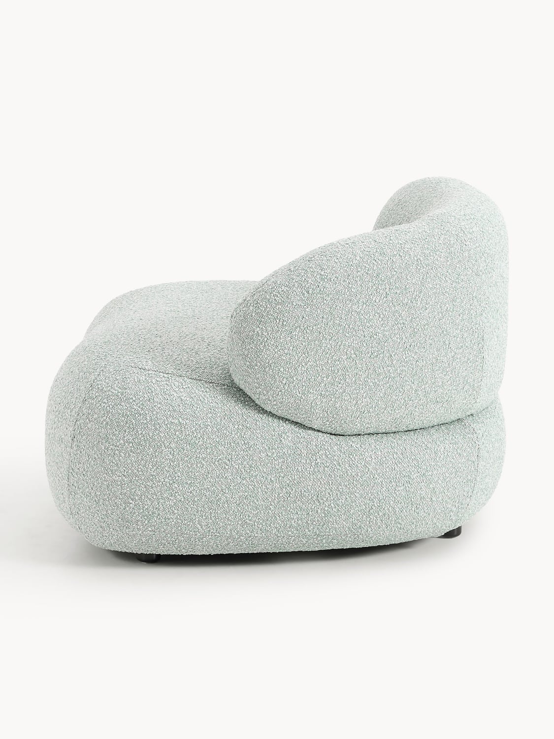 Alba Bouclé Lounge Chair — Light Grey