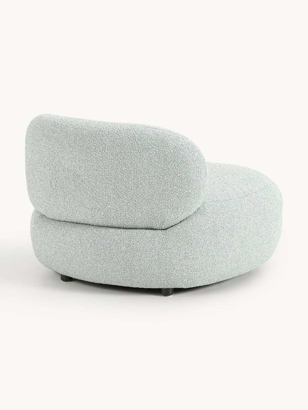 Alba Bouclé Lounge Chair — Light Grey